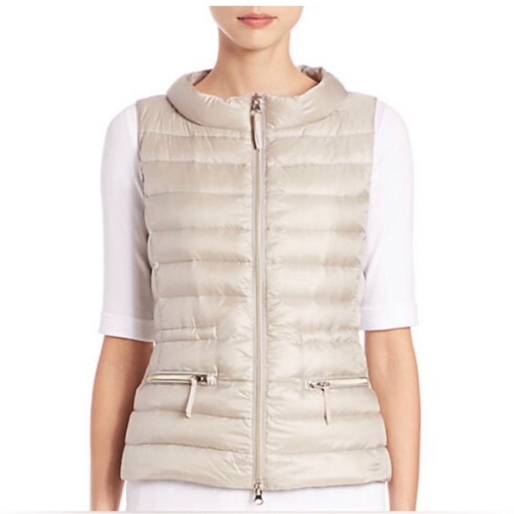 Peserico puffer vest- champagne size 40 European (us size 4)